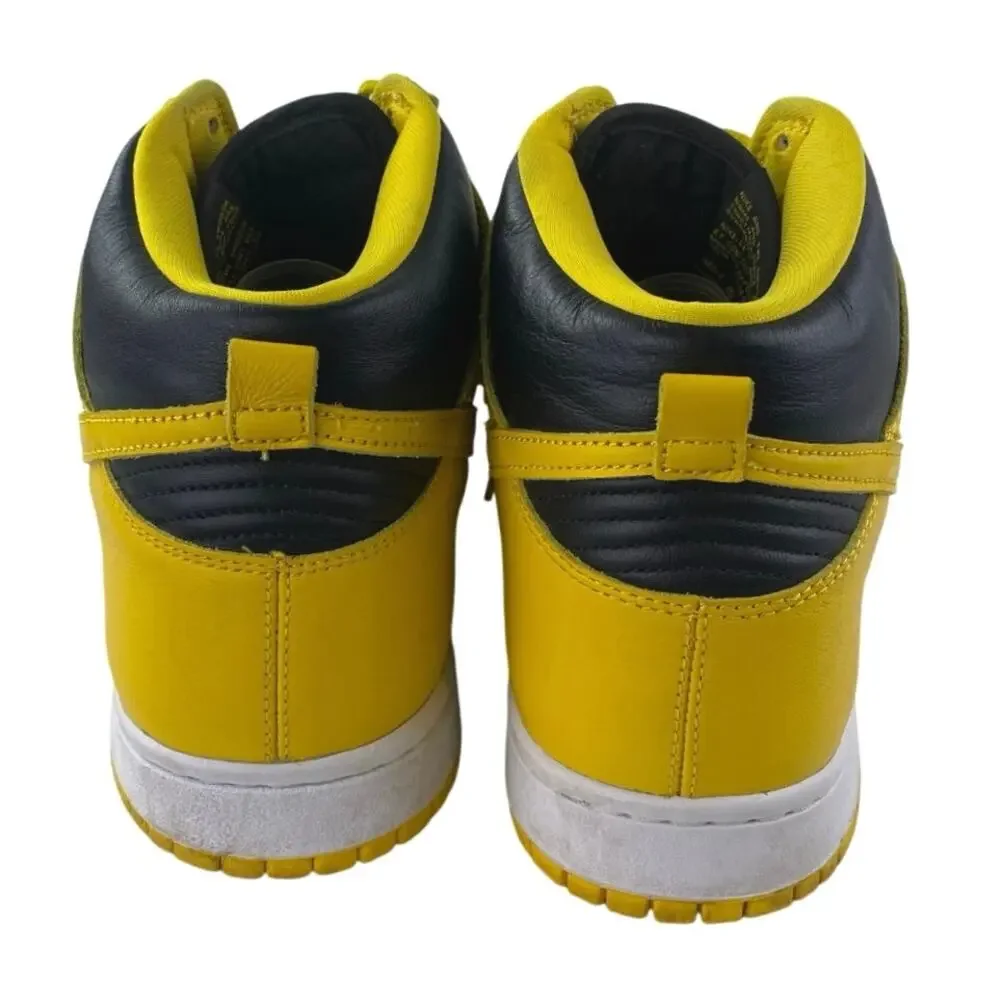 Nike Dunk High Goldenrod Men's Yellow Black Leather Basketball Sneakers Shoes 12